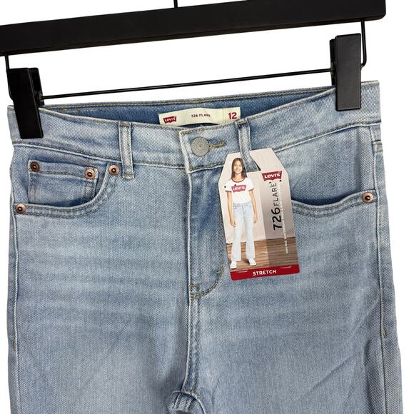 LEVI'S Big Girls 726 High Rise Flare Jeans Size 12 - Picture 4 of 9